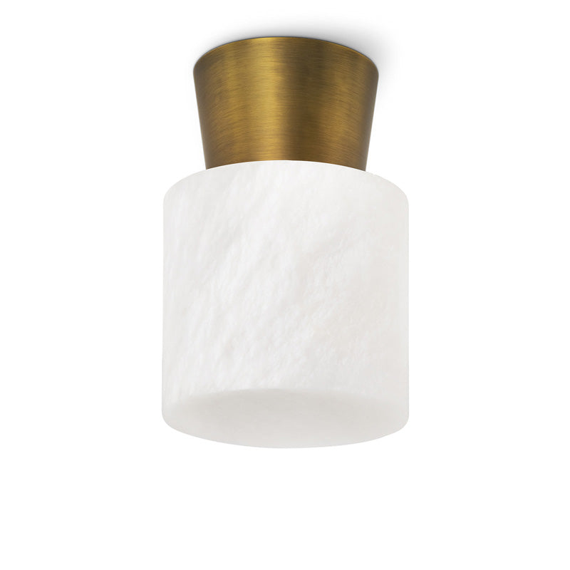 Hazel Alabaster Flush Mount Brass