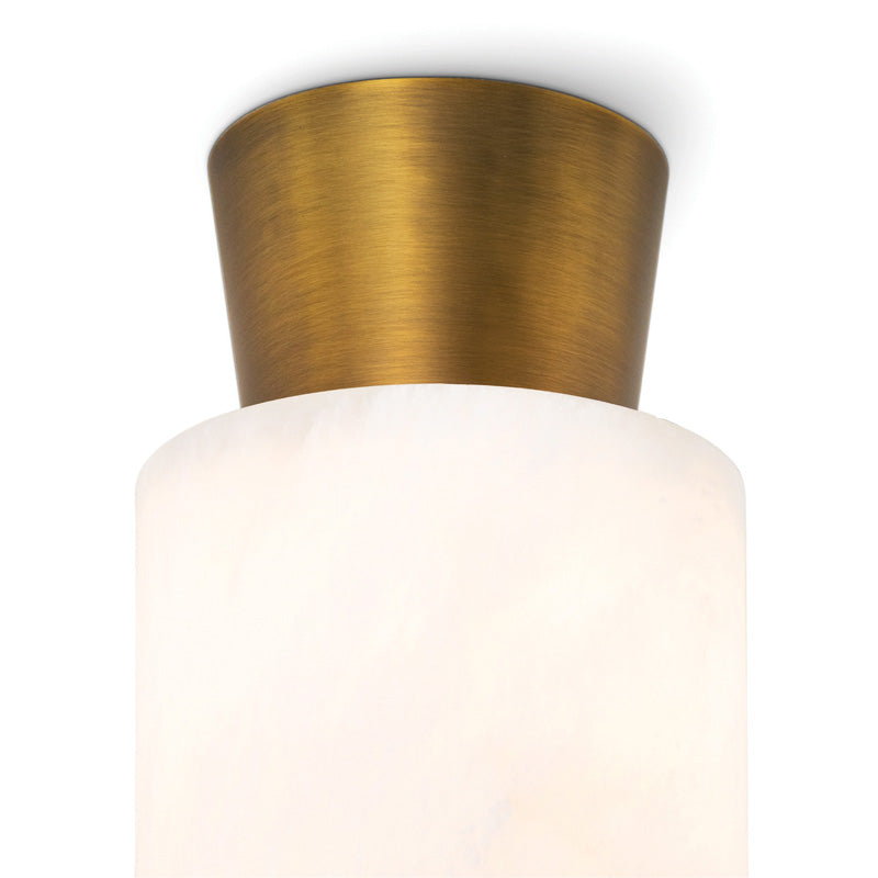 Hazel Alabaster Flush Mount Brass