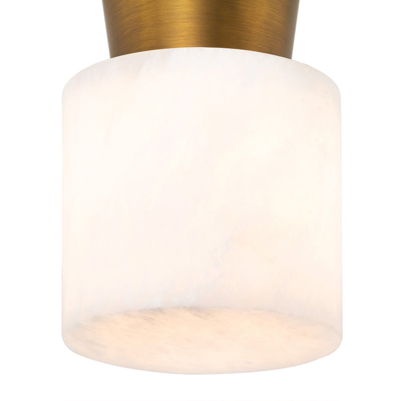 Hazel Alabaster Flush Mount Brass