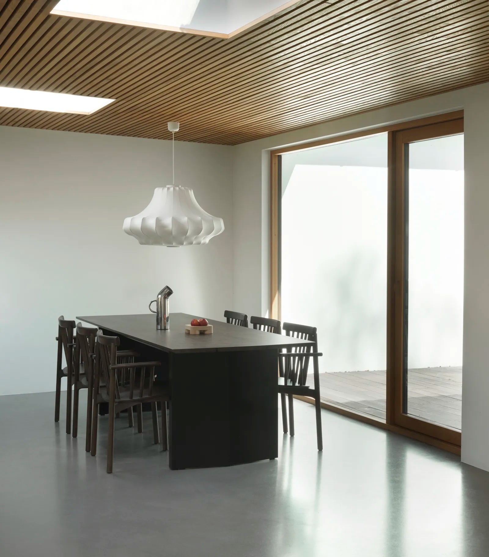 Panel Table Medium Black/Dark Brown