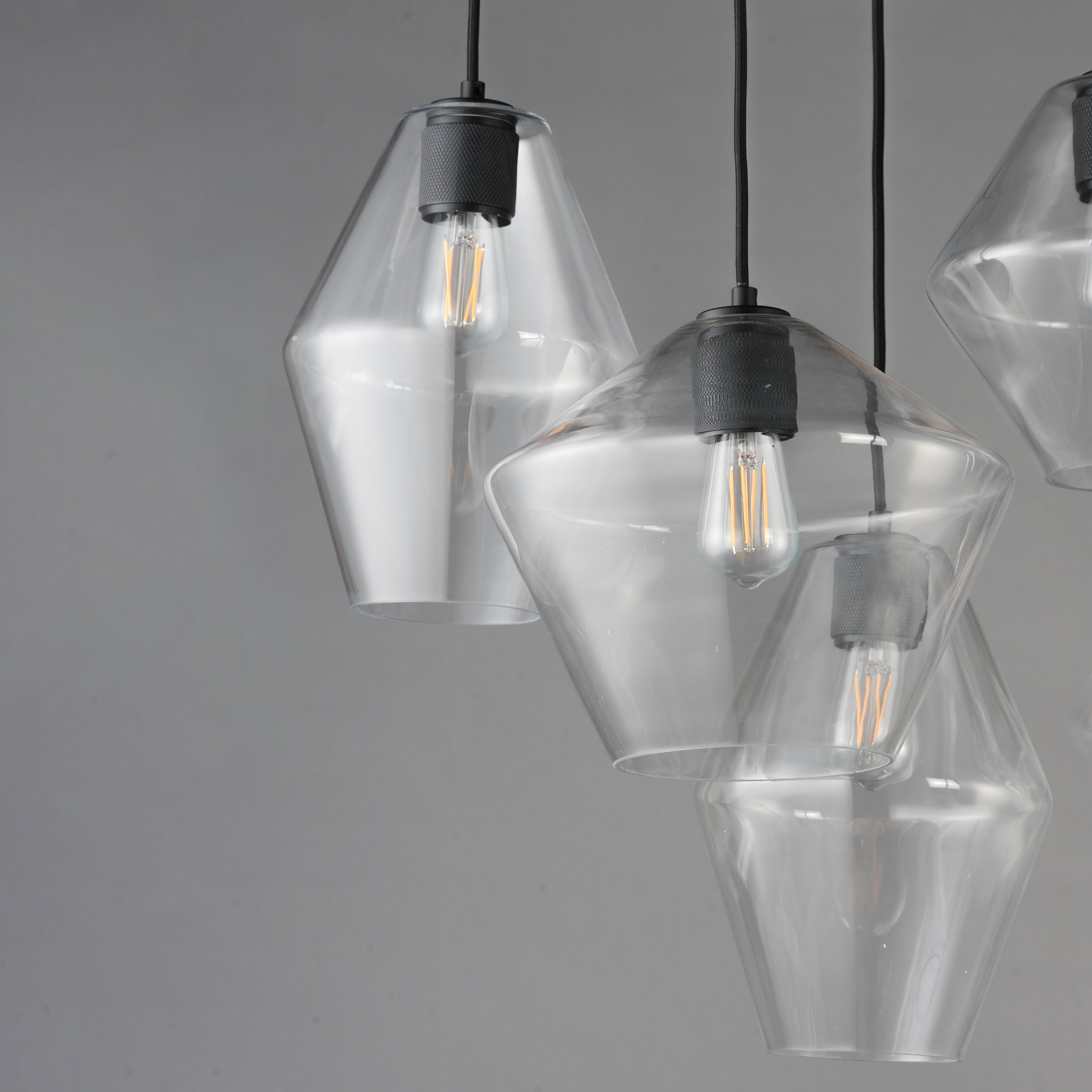 Geode 8 Light Pendant Black