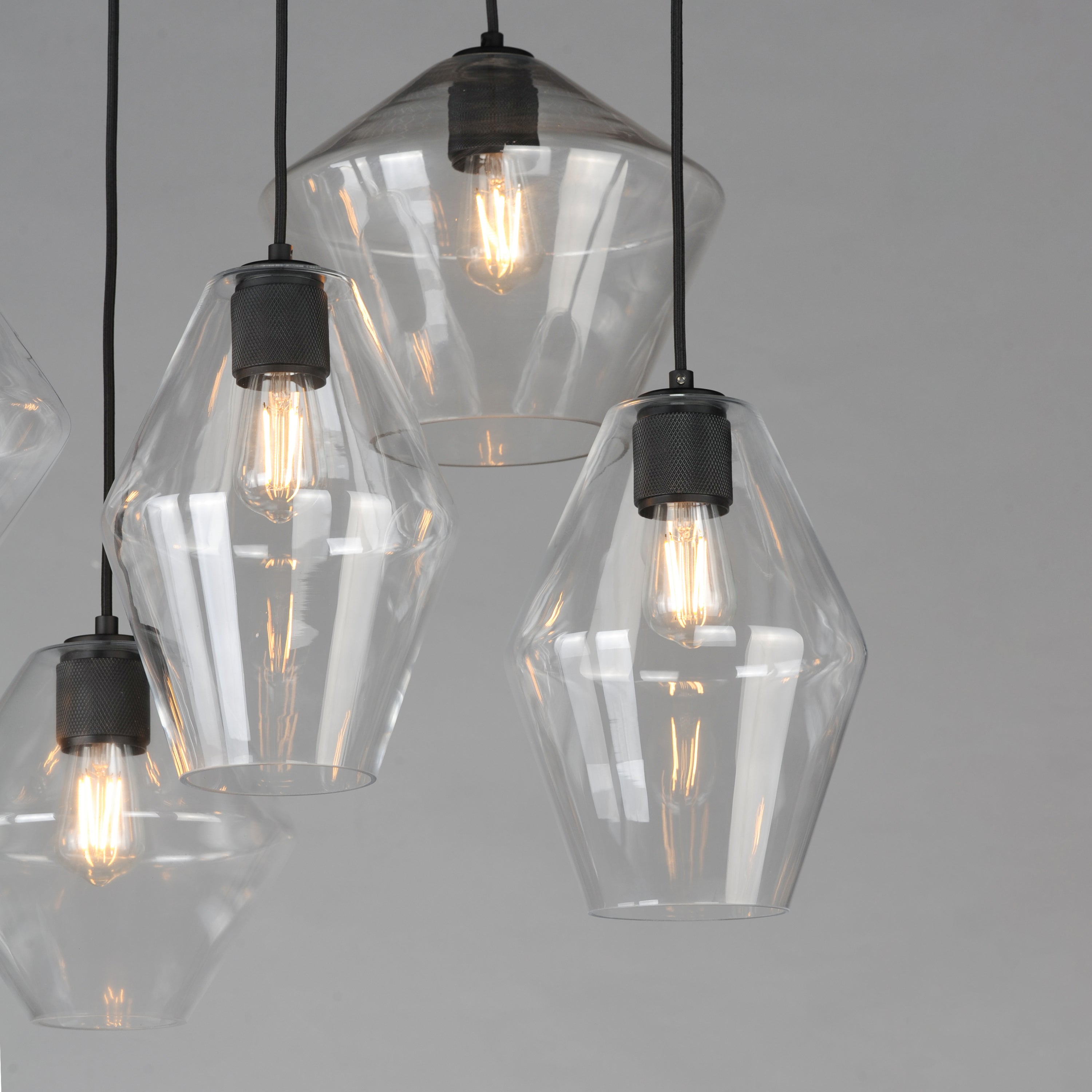 Geode 8 Light Pendant Black