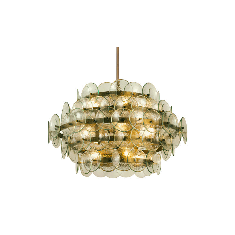 Loren 12 Light Chandelier Weathered Brass