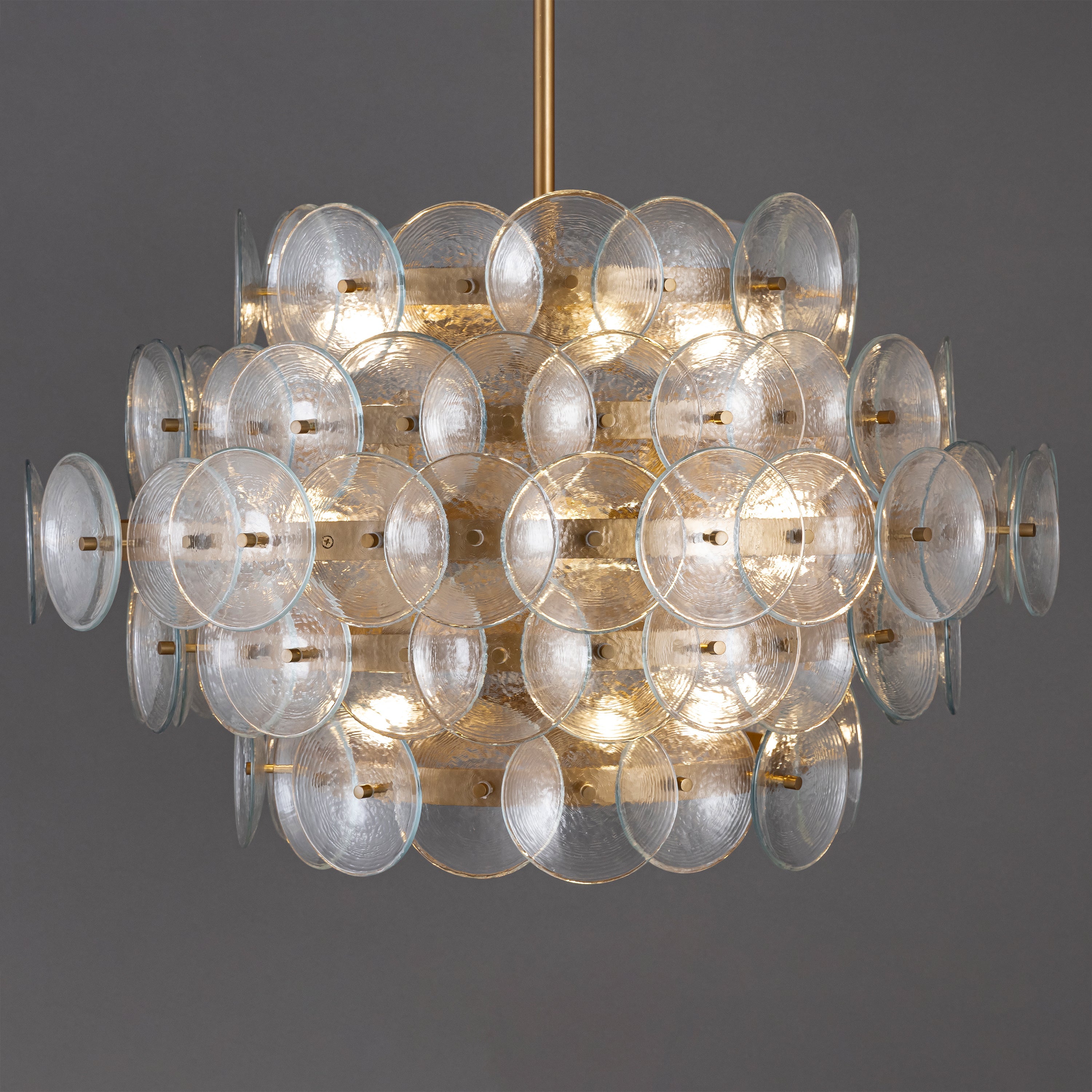 Loren 12 Light Chandelier Weathered Brass