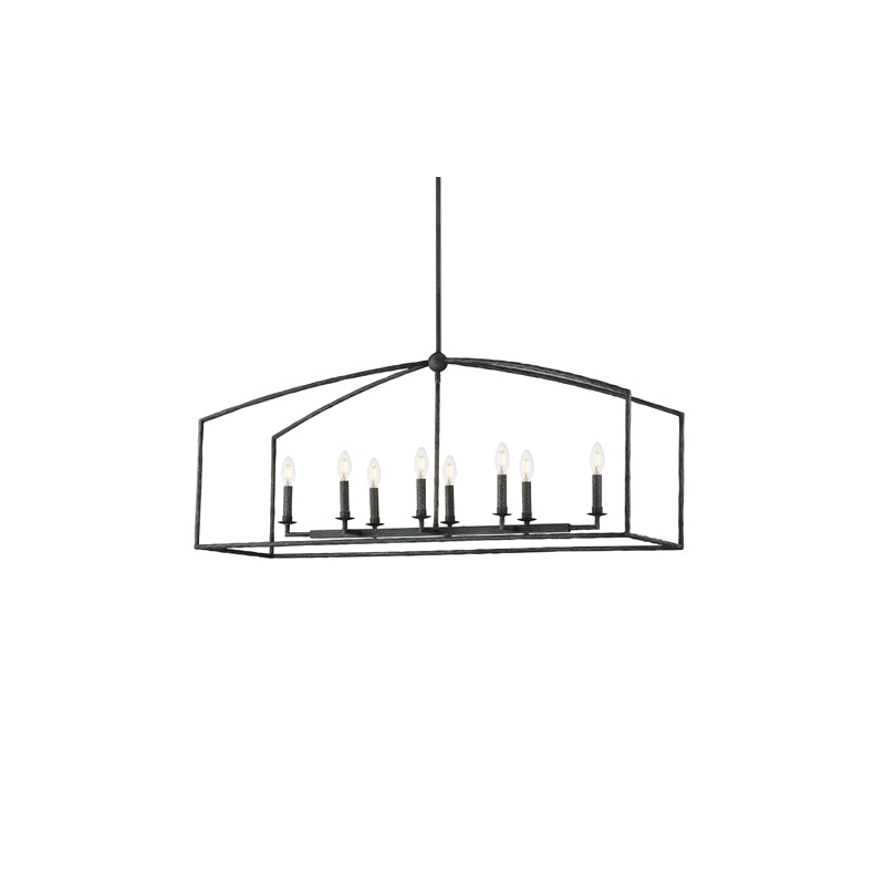 Martel 8 Light Chandelier Black