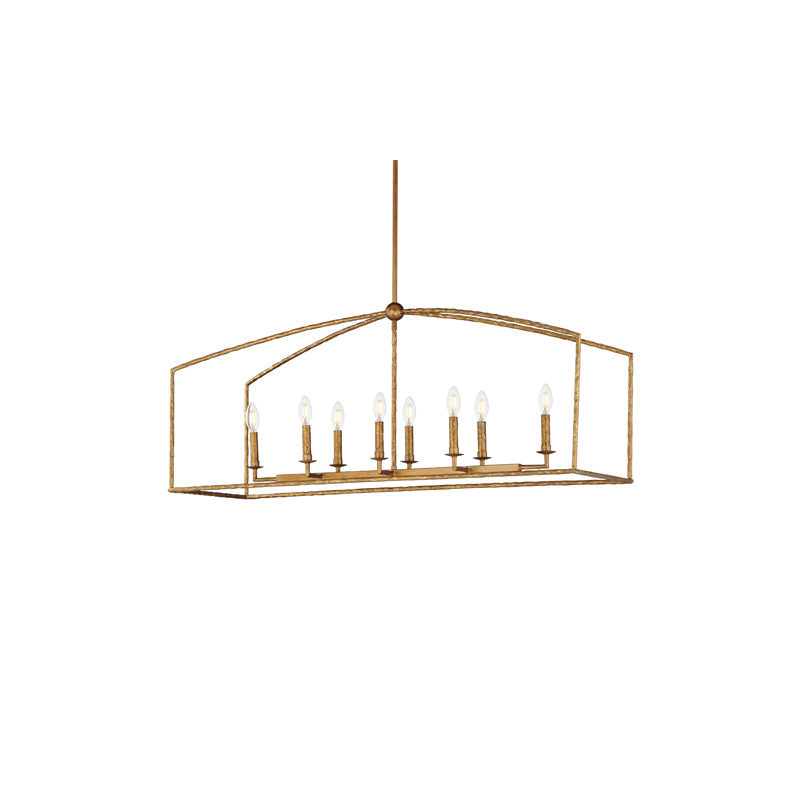 Martel 8 Light Chandelier Gold