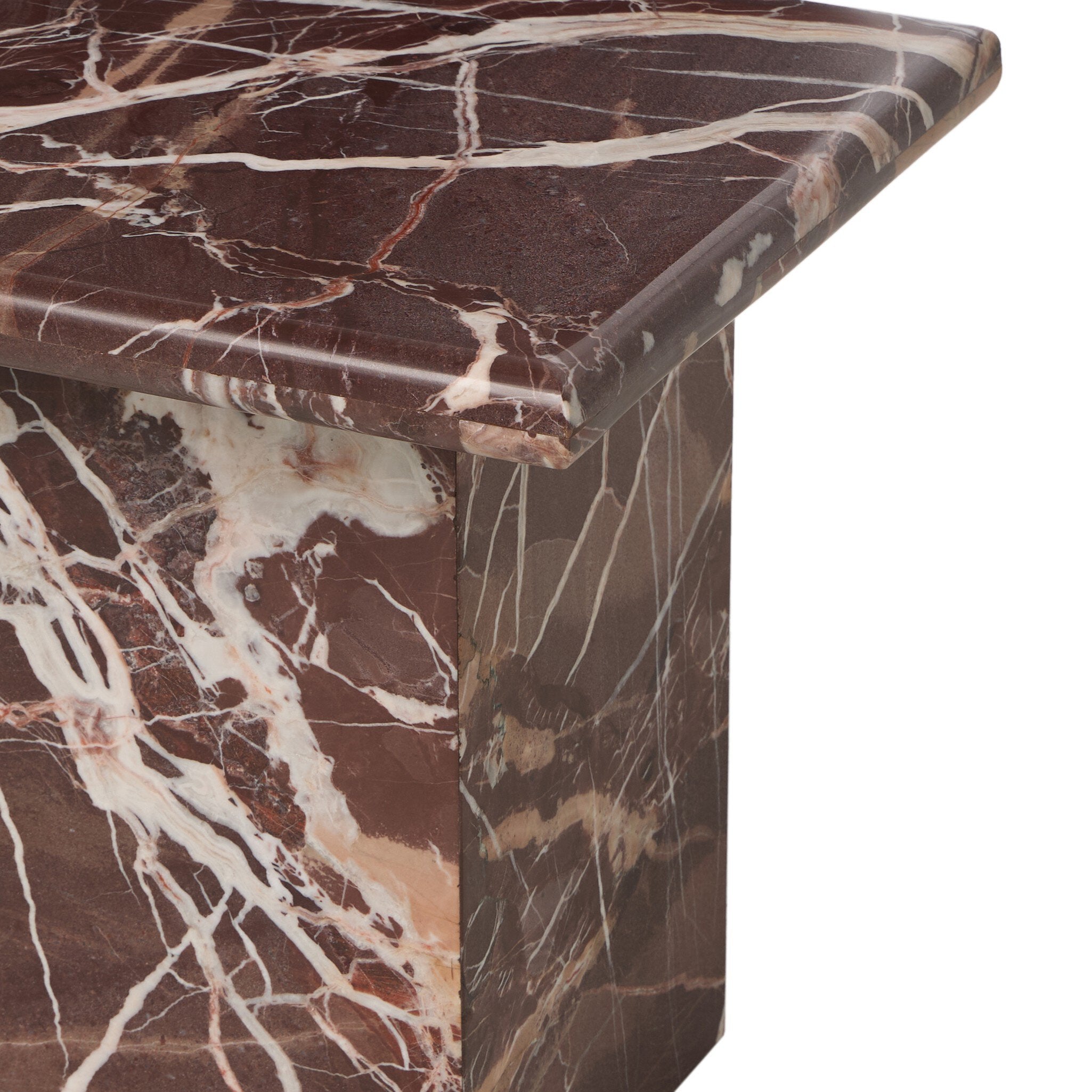 Arum End Table Merlot Marble