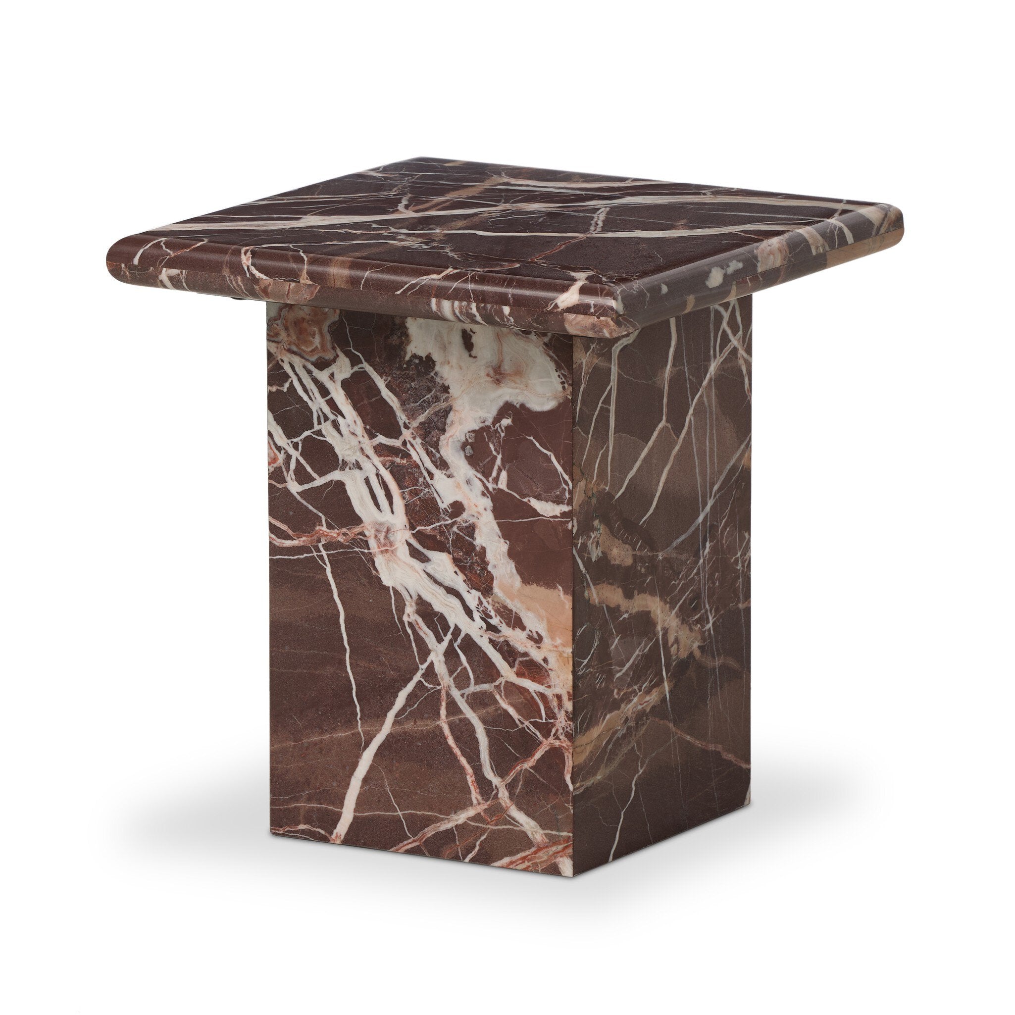 Arum End Table Merlot Marble