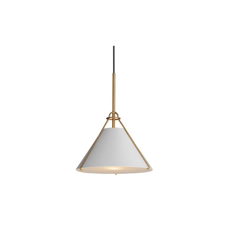 Lucas Single Pendant Gray/Brass