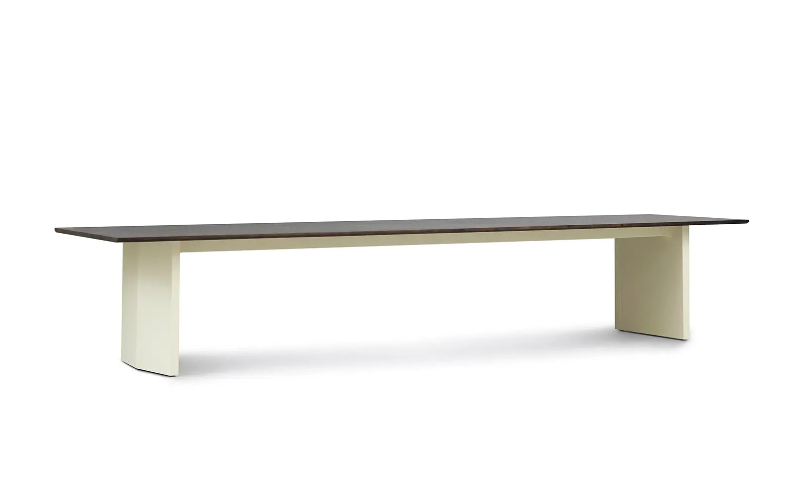 Panel Table XL Cream/Dark Brown