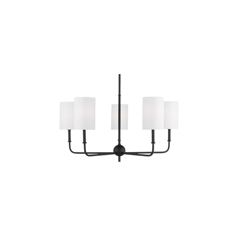 Foxdale Five Light Chandelier Black