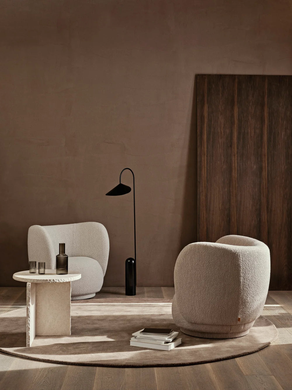 Rico Lounge Chair Swivel Beige