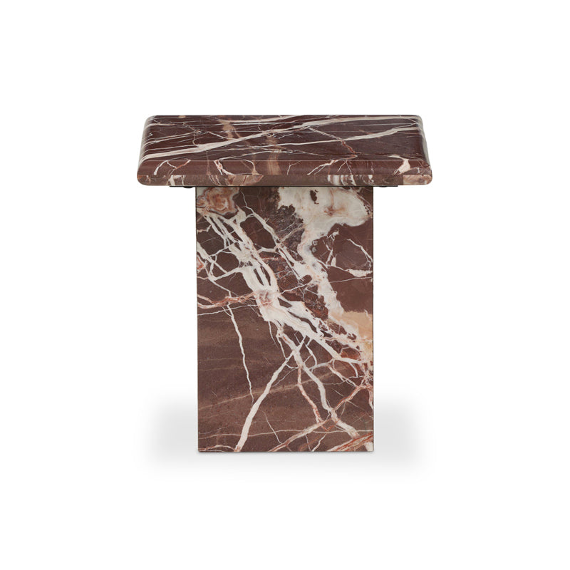 Arum End Table Merlot Marble