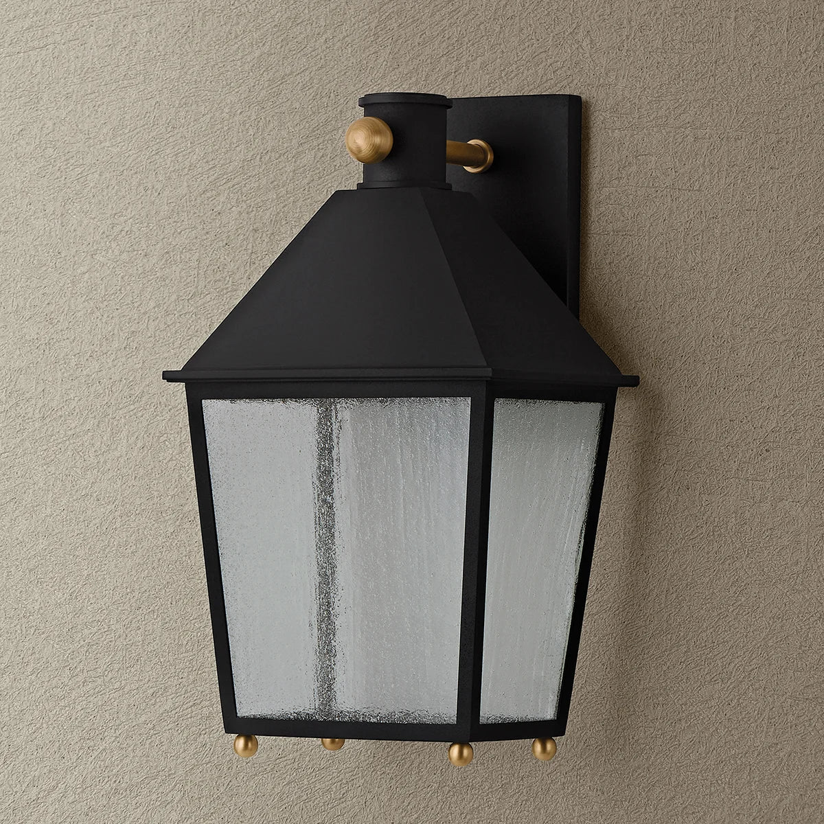 Gladden Lantern Sconce Black Small