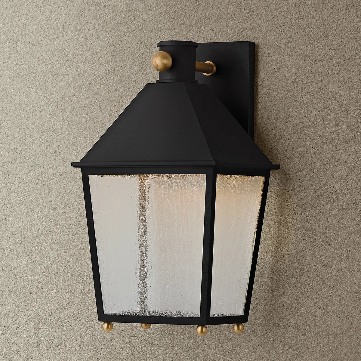 Gladden Lantern Sconce Black Small