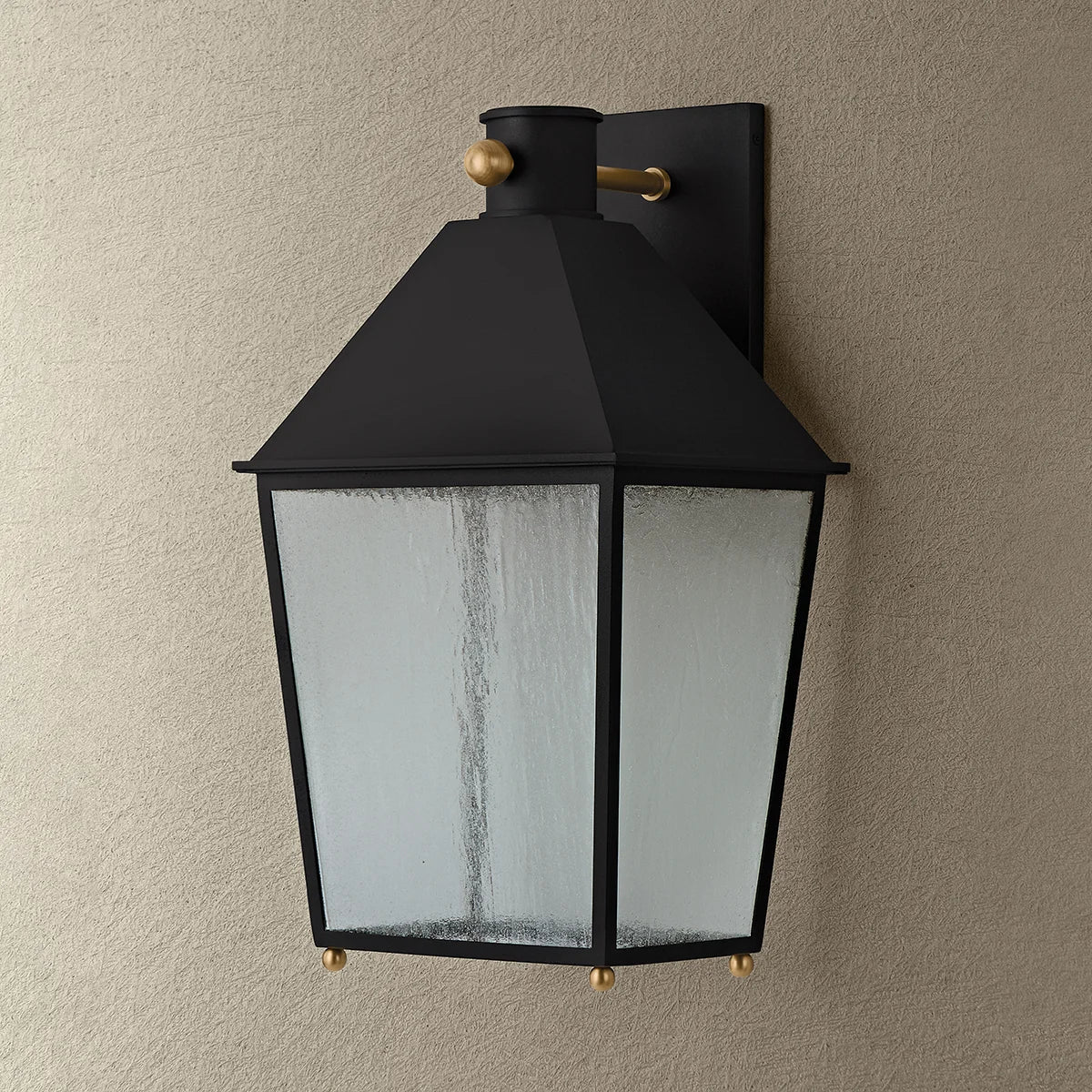 Gladden Lantern Sconce Black Large