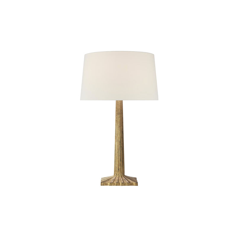 Strie Fluted Column Lamp Gold