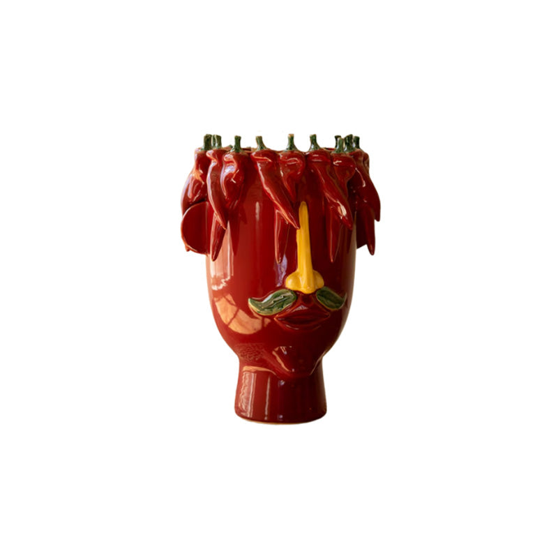 Maceta de Cerámica Pimientos Rojos