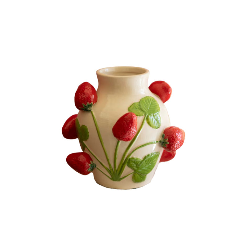 Jarrón De Cerámica Fresas