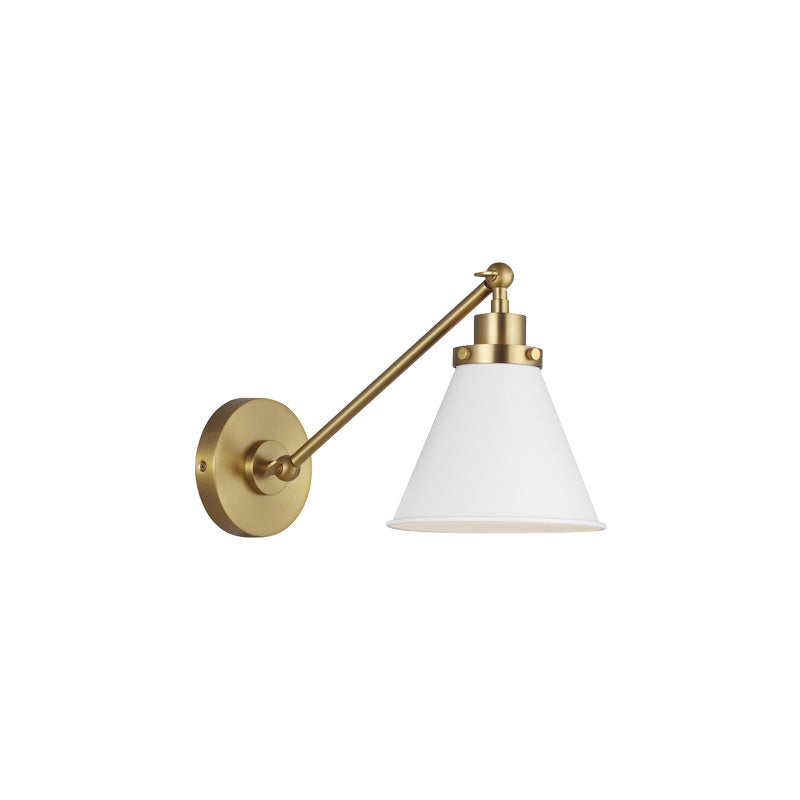Wellfleet Sconce White Brass
