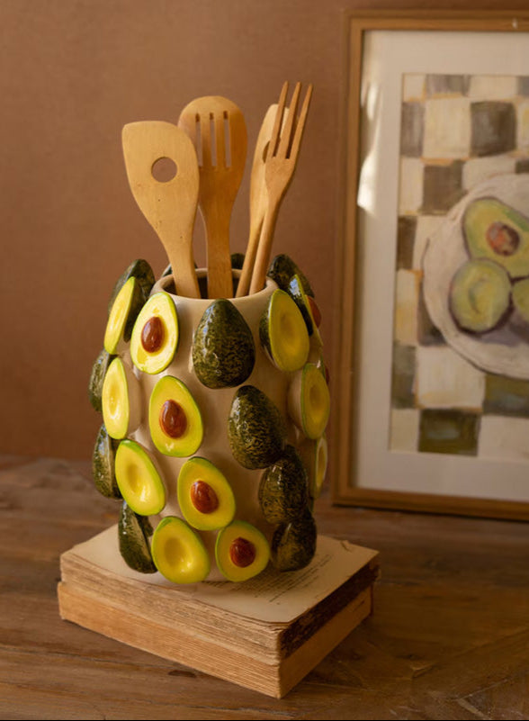 Jarrón De Cerámica Aguacate