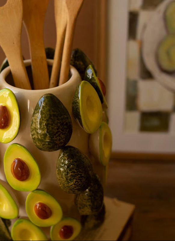 Jarrón De Cerámica Aguacate