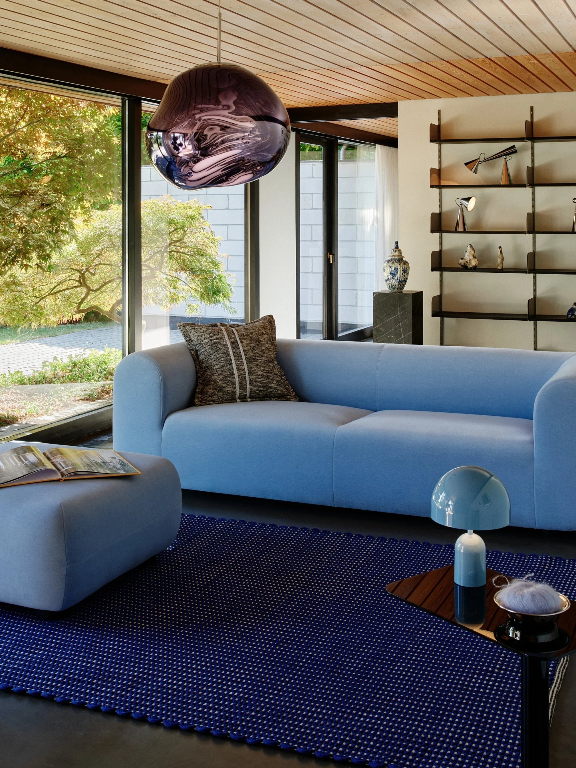 Cord Extra Large Rug Blue