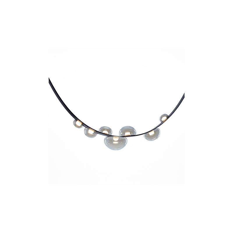 Dew Drops Pendant + Black Vegan Leather Strap