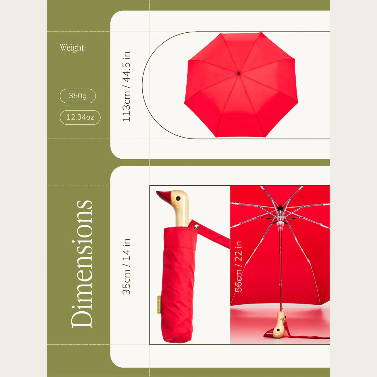 Duck Umbrella Red