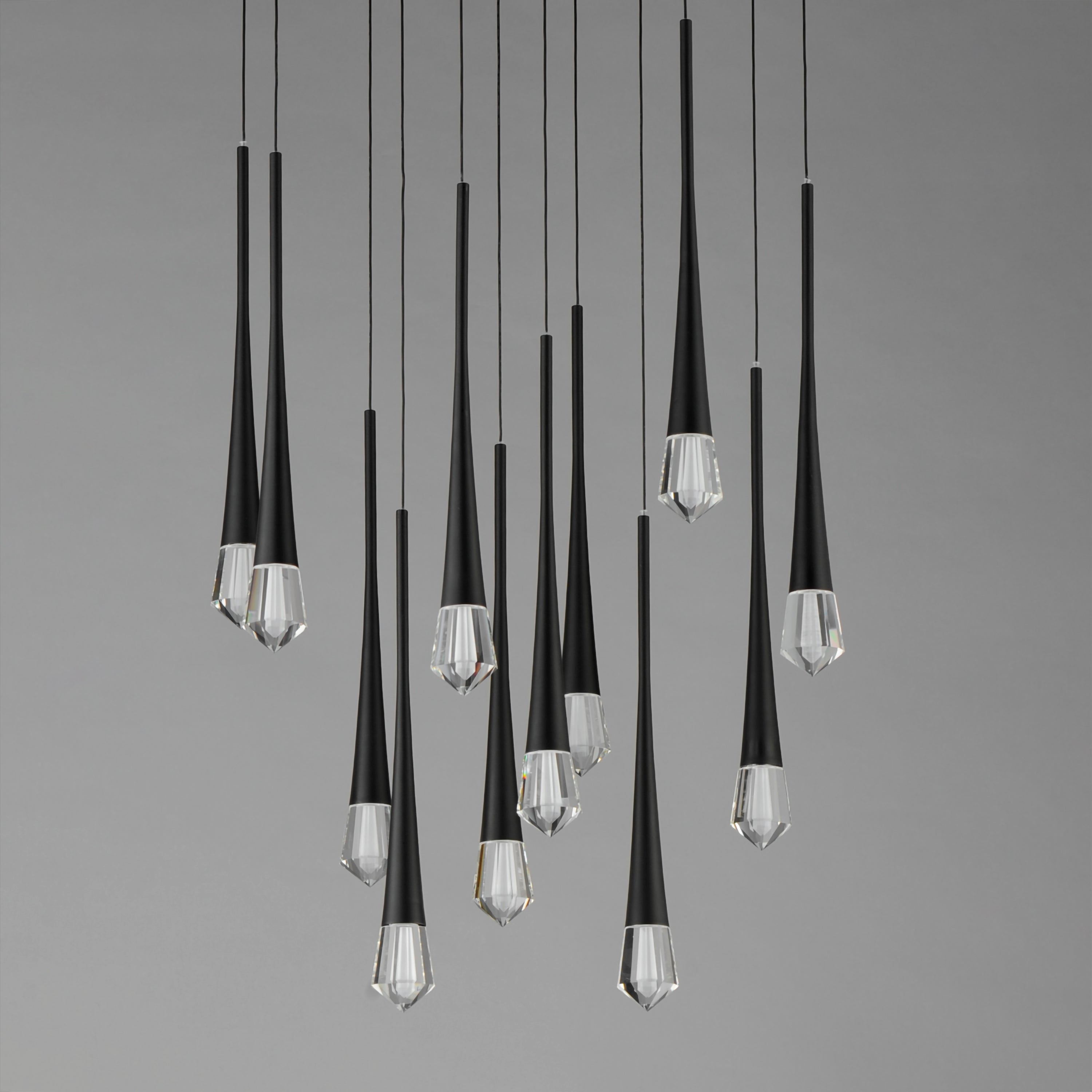 Pierce 12 Light Led Pendant Black