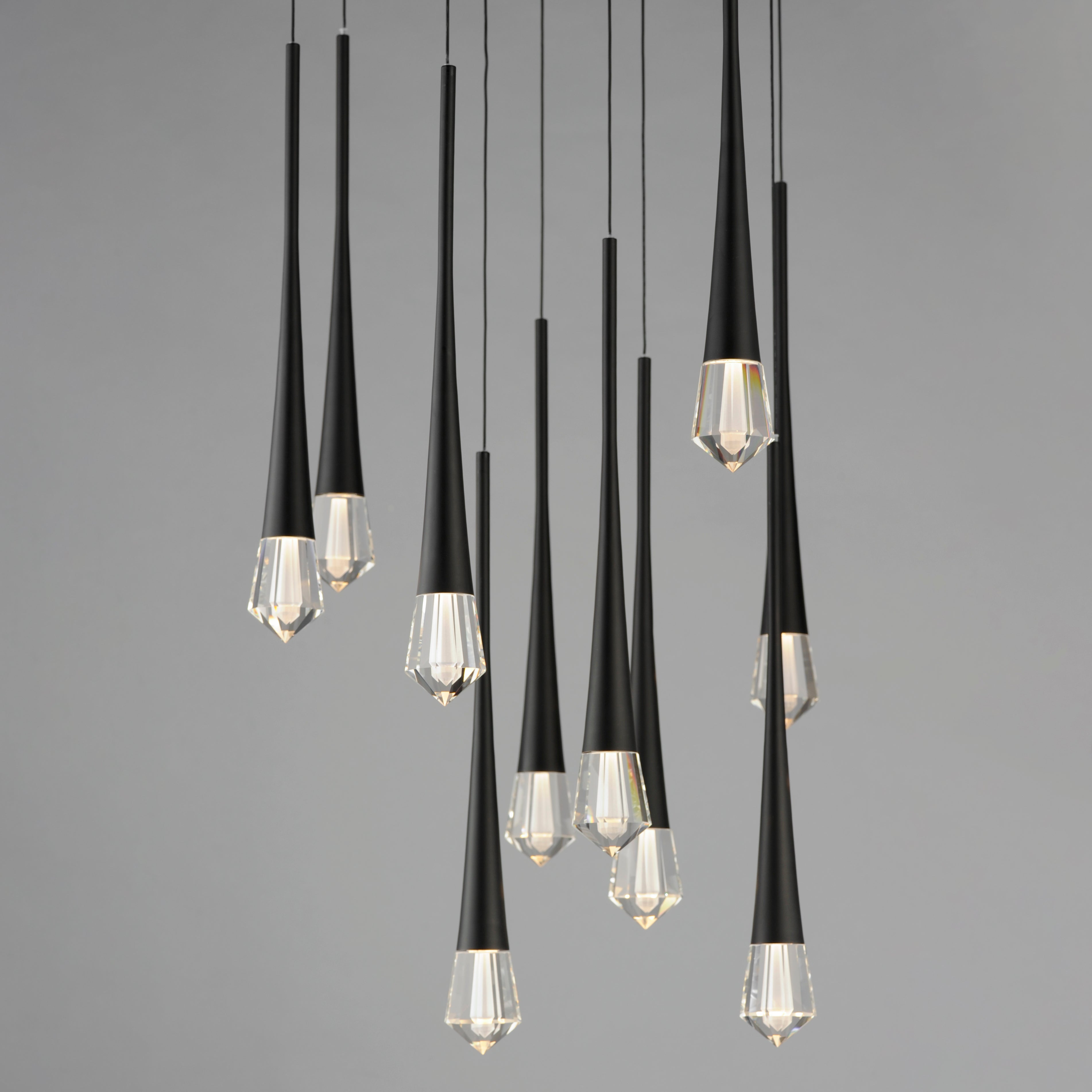 Pierce 12 Light Led Pendant Black