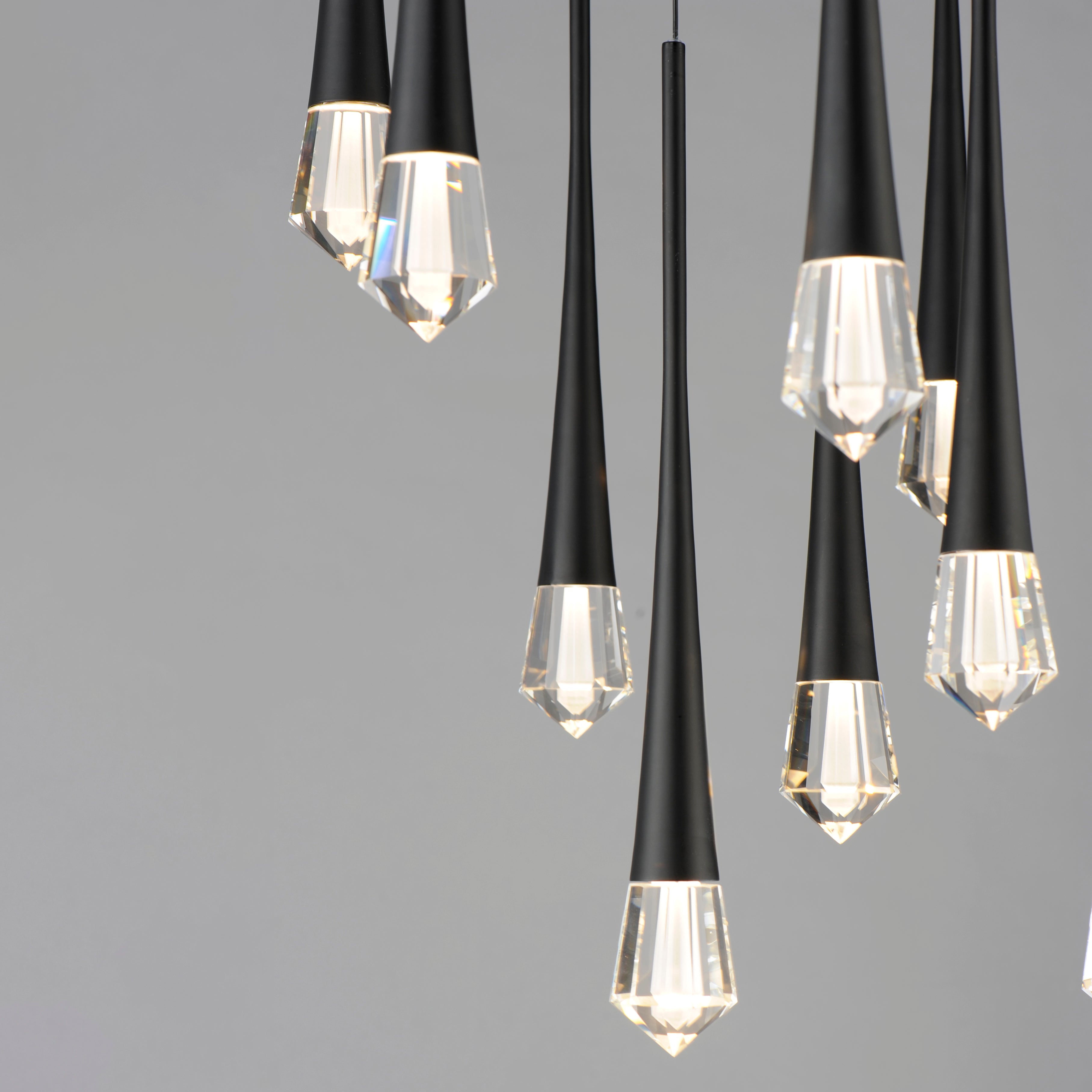 Pierce 12 Light Led Pendant Black