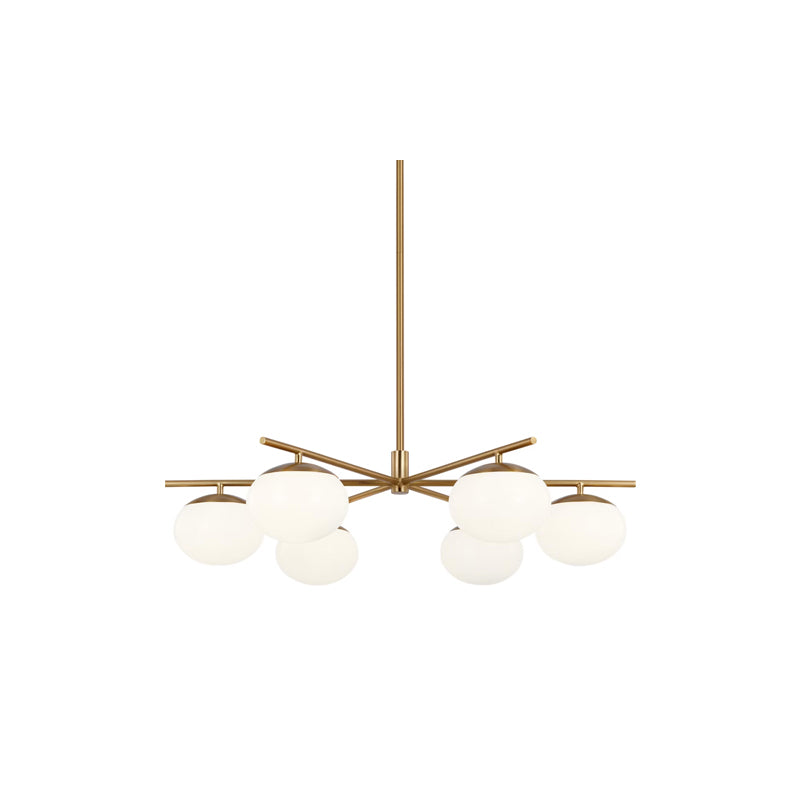 Lune Large Chandelier Brass