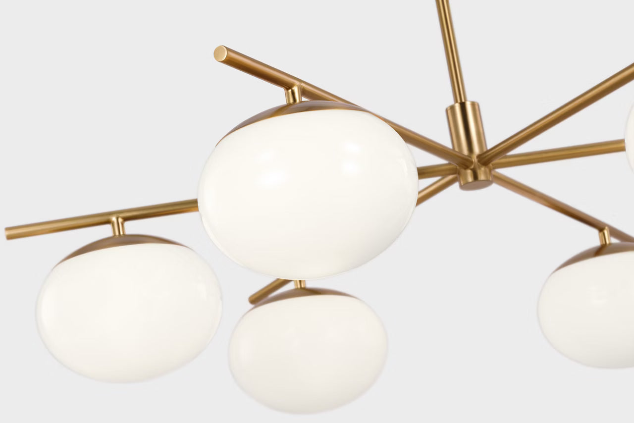 Lune Large Chandelier Brass