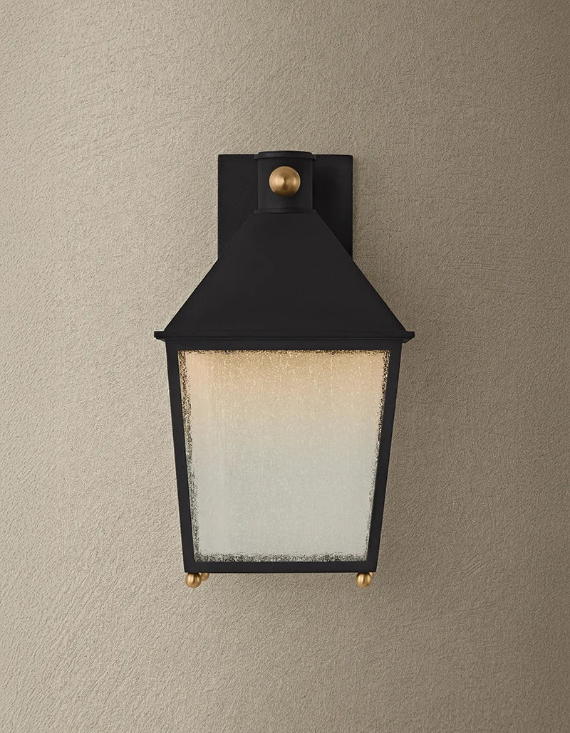 Gladden Lantern Sconce Black Small