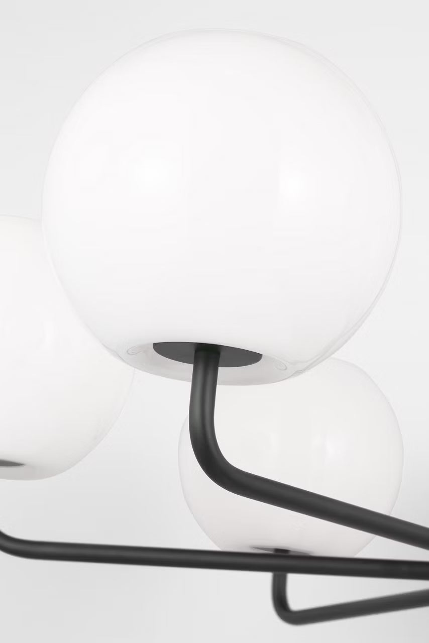Rory Six Light Chandelier Black