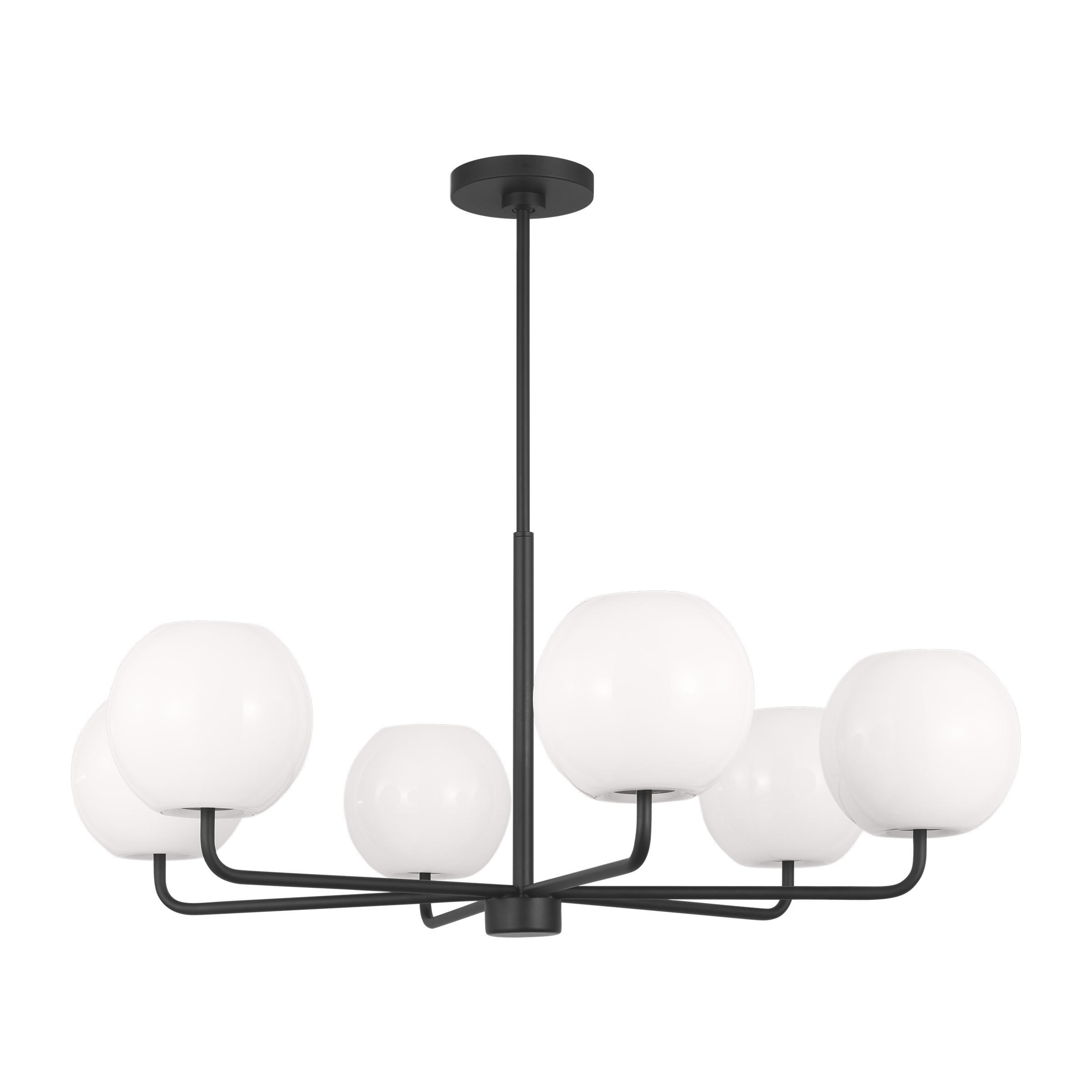 Rory Six Light Chandelier Black