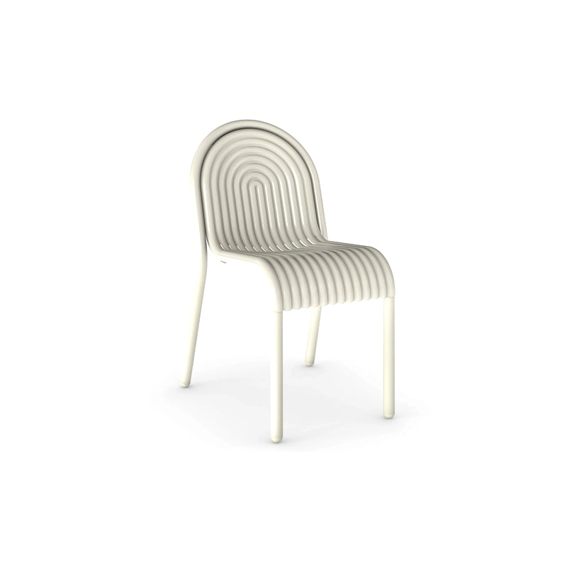 Groove Outdoor Side Chair Putty