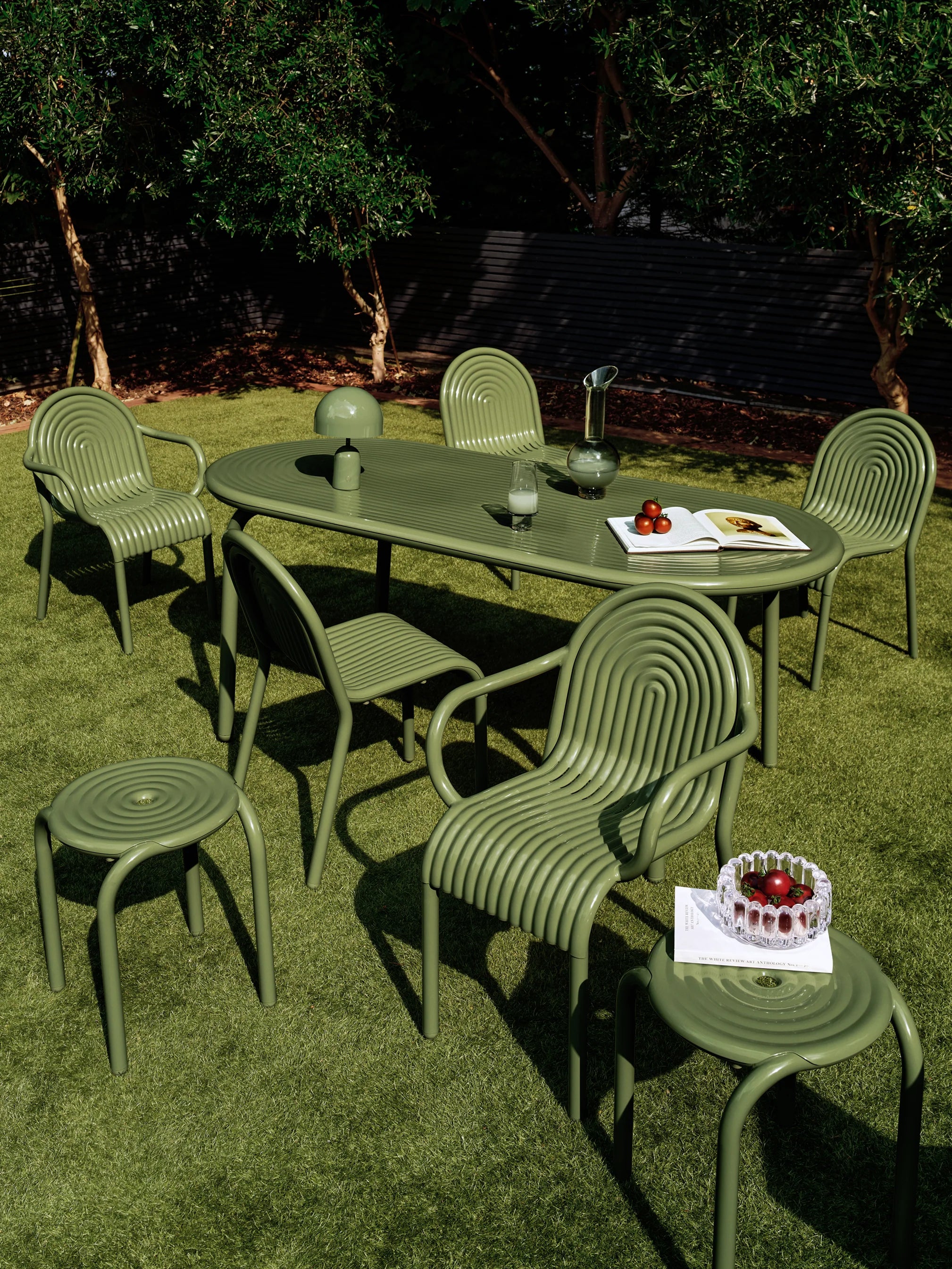 Groove Outdoor Arm Chair Moss
