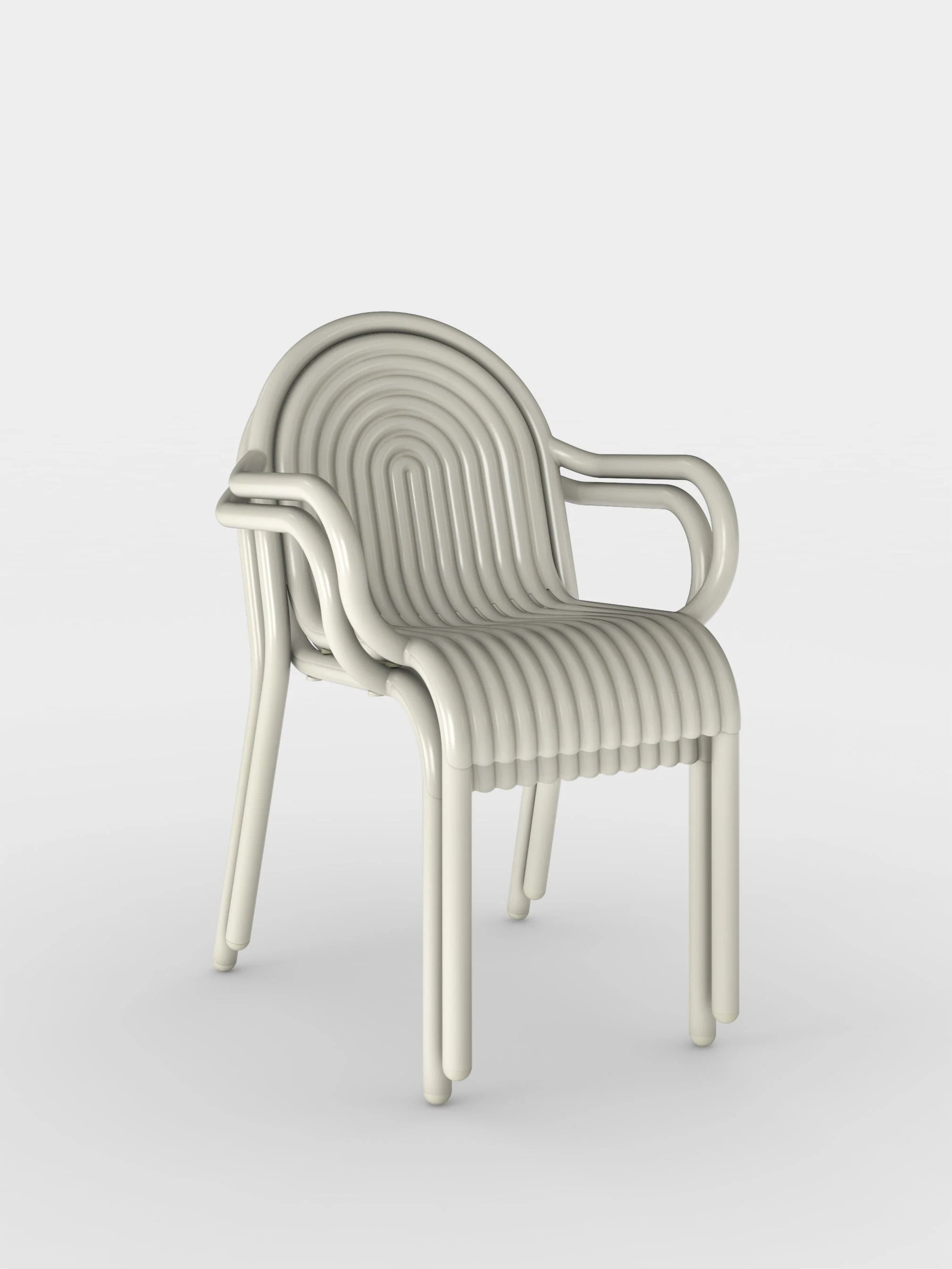 Groove Outdoor Arm Chair Putty