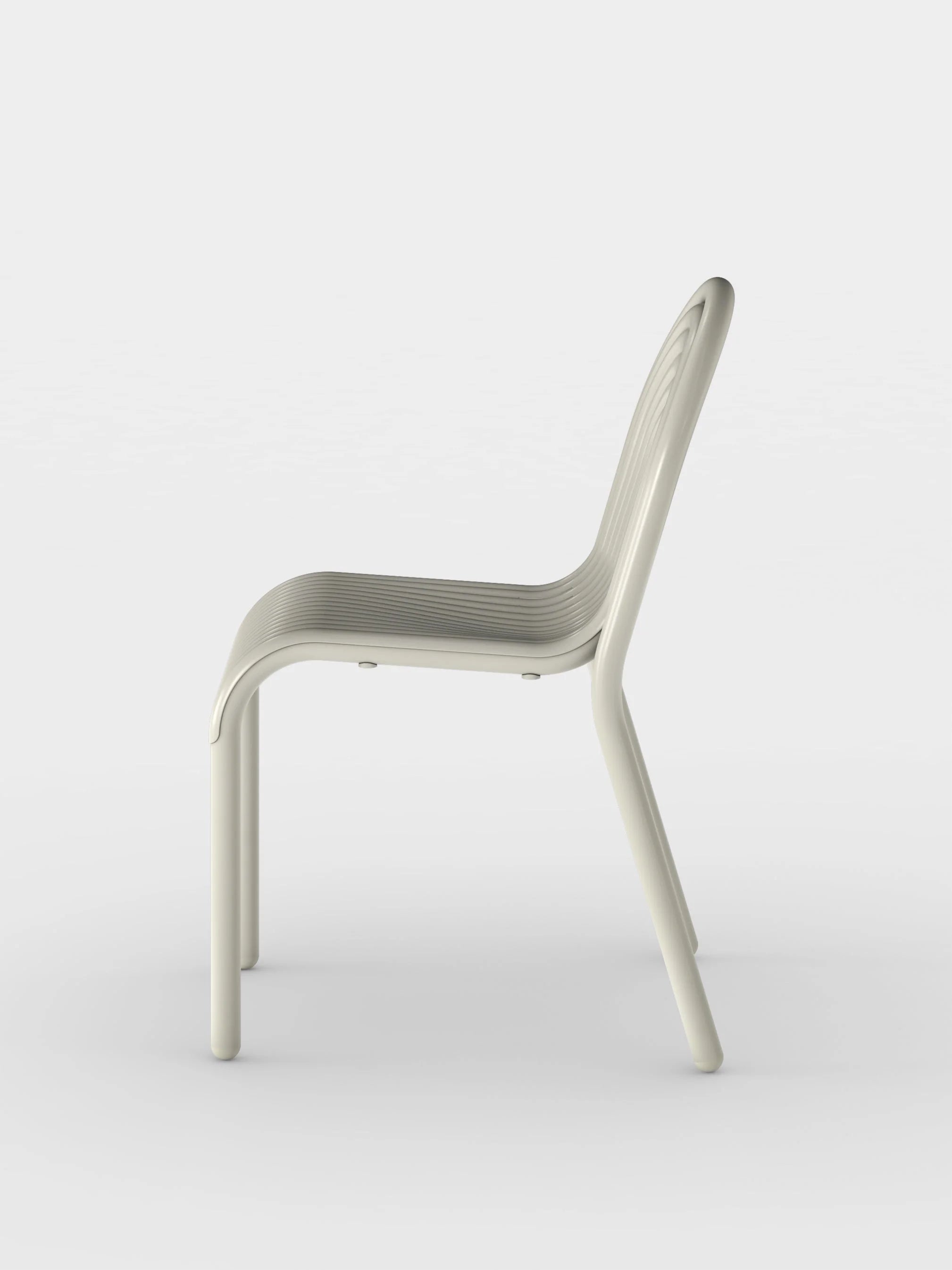 Groove Outdoor Side Chair Putty