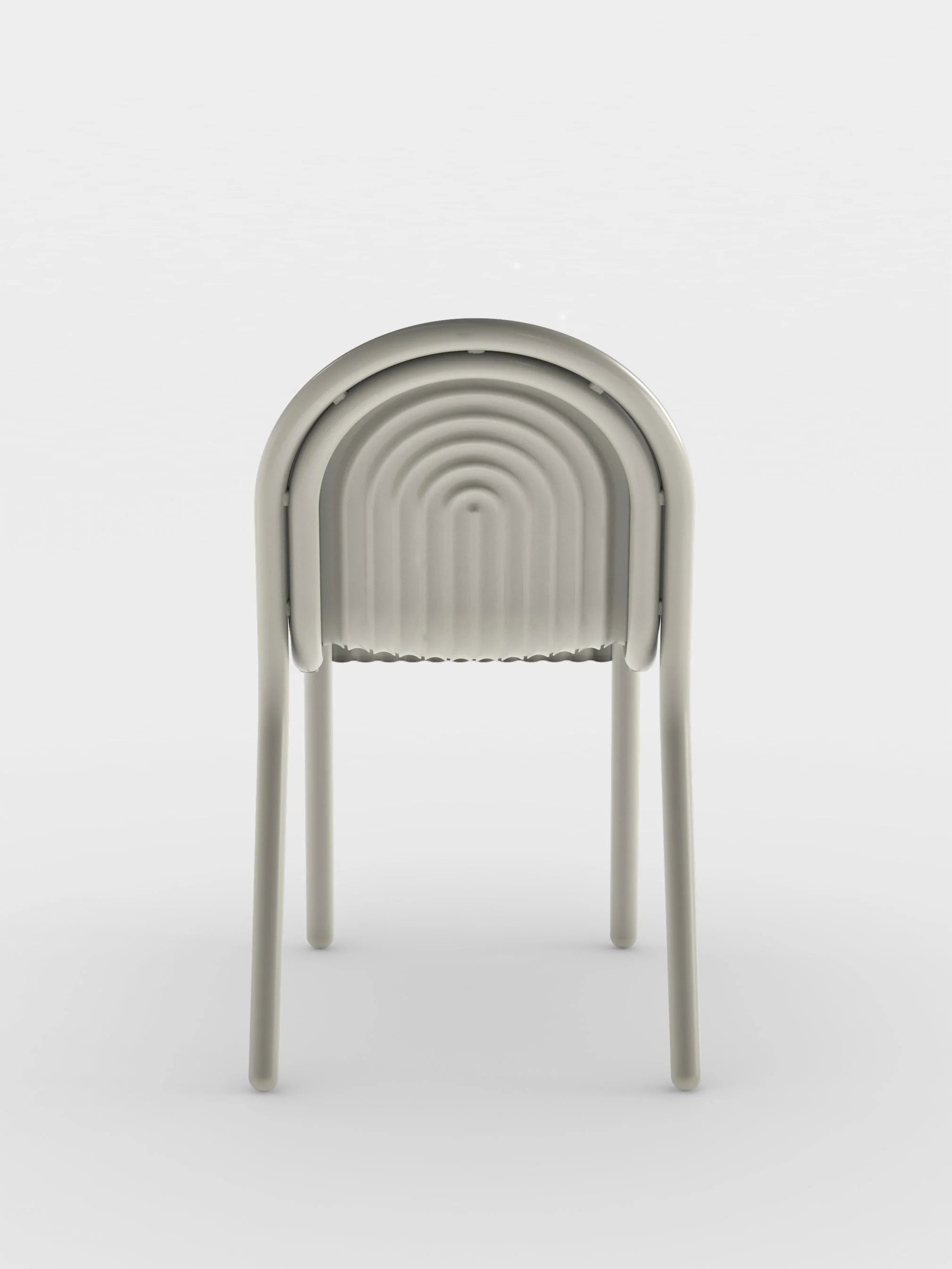 Groove Outdoor Side Chair Putty