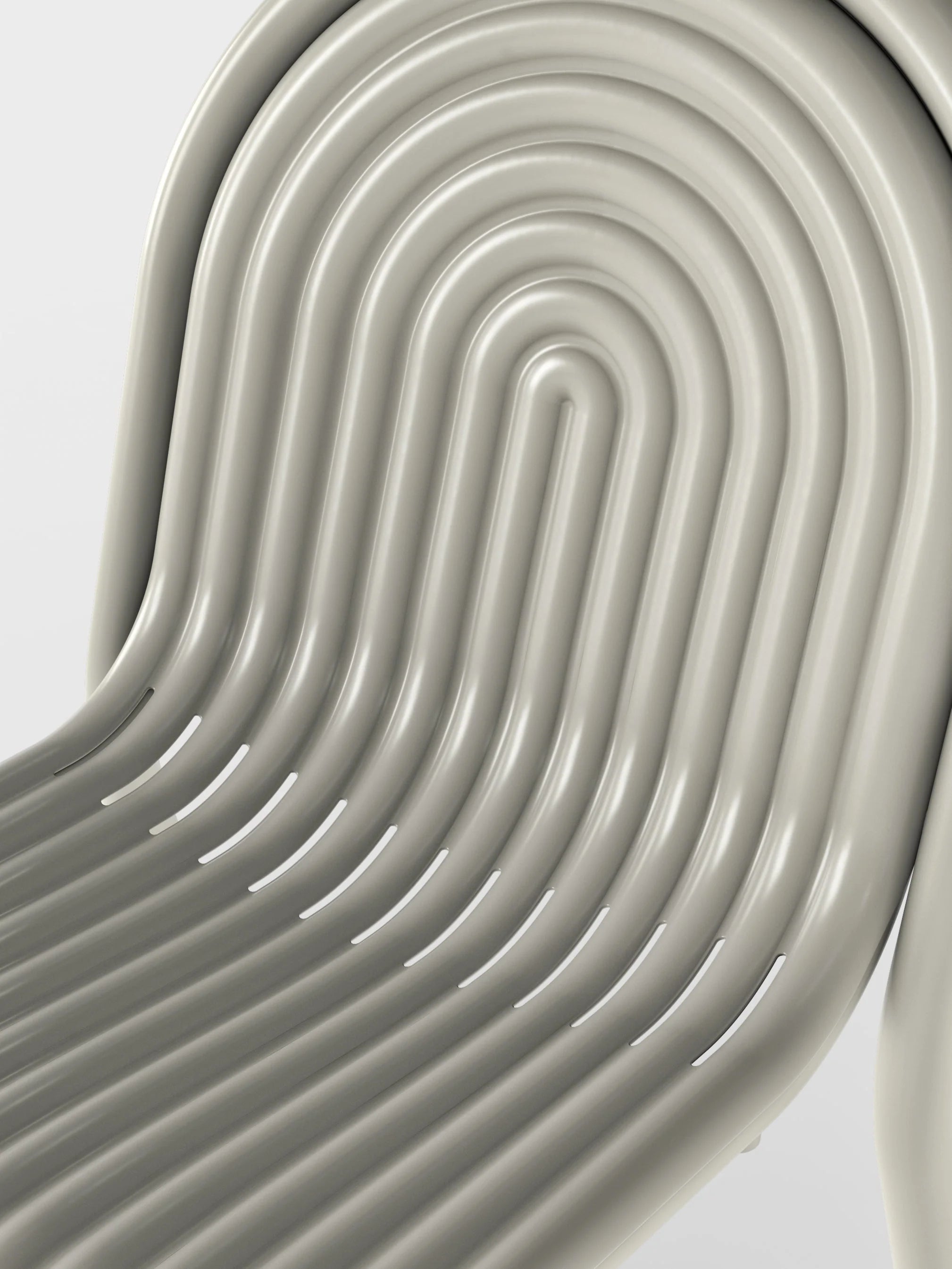Groove Outdoor Side Chair Putty