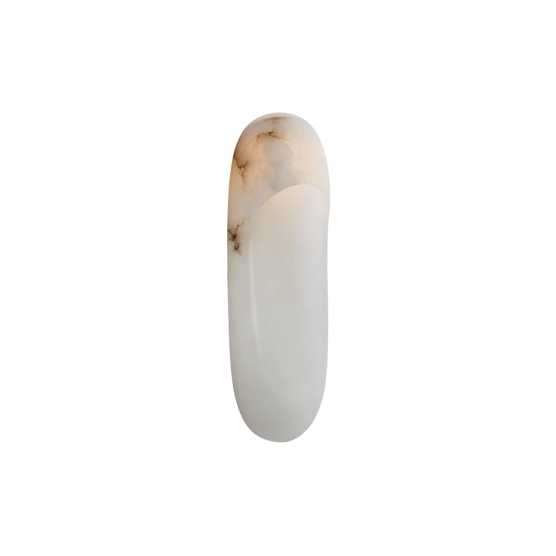 Esculpa Elongated Wall Light Alabaster/Nickel