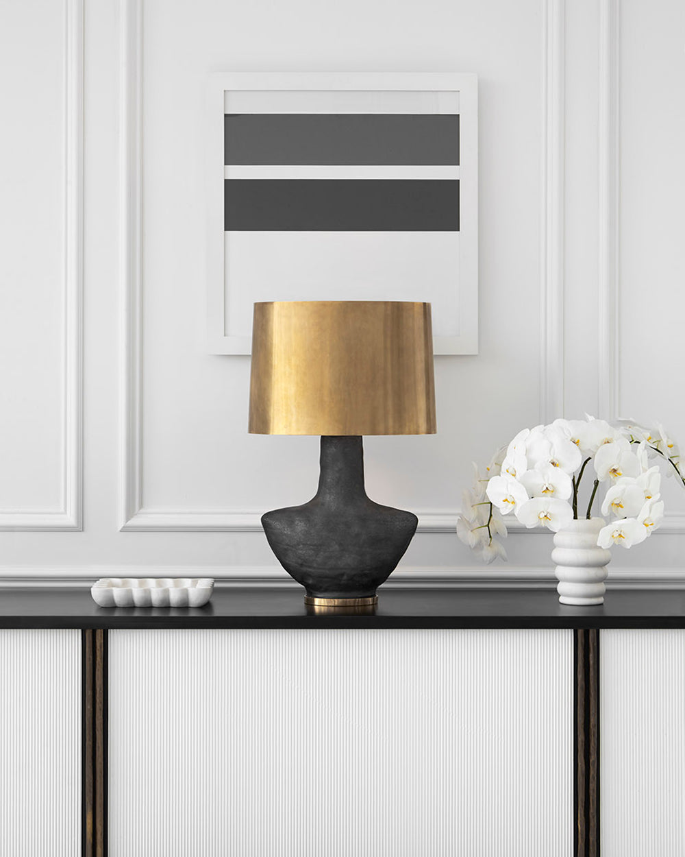 Armato Small Lamp White/Brass