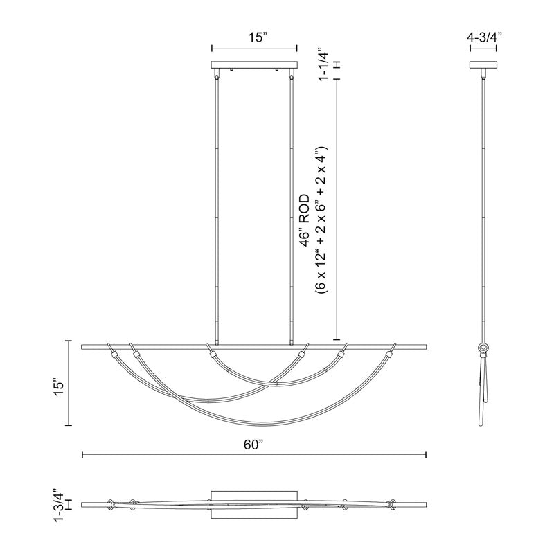 Aryas 60 Lineal Pendant