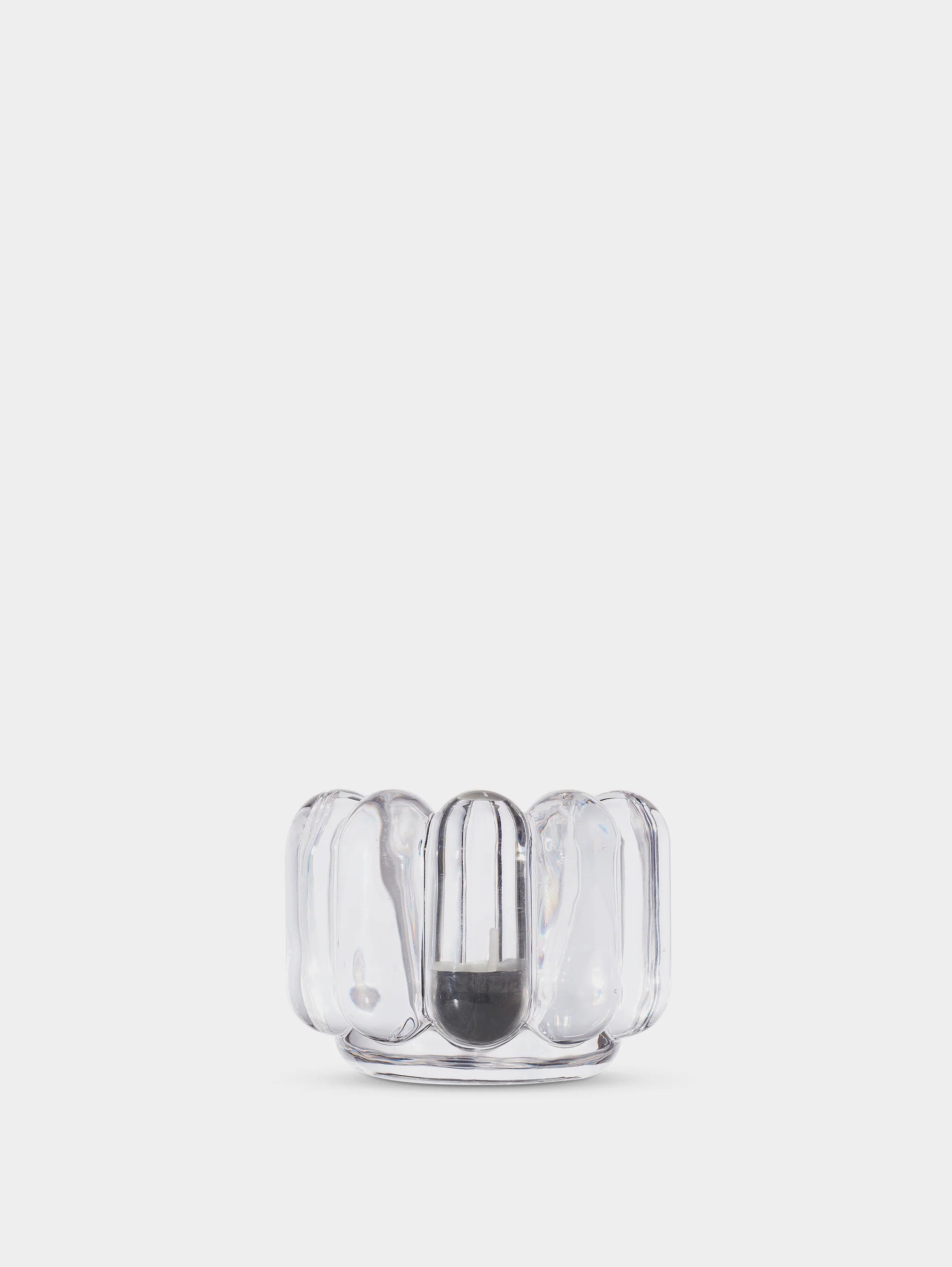 Press Vertical Tealight Holder Clear