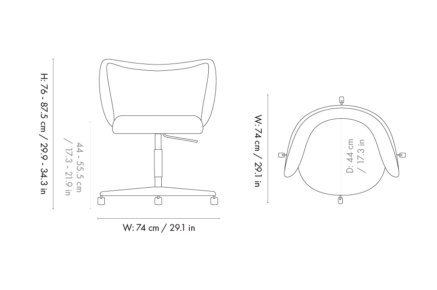 Rico Dining Chair Castors Sand/Black