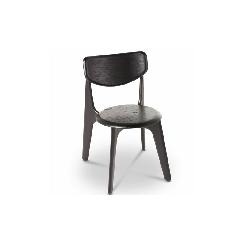 Slab Dining Chair Black Oak