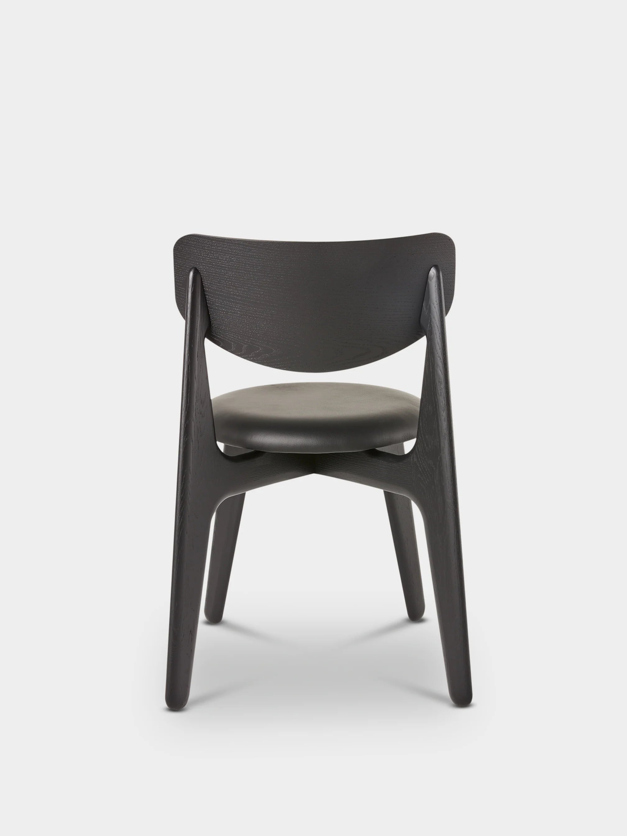 Slab Upholstered Dining Chair Black Oak
